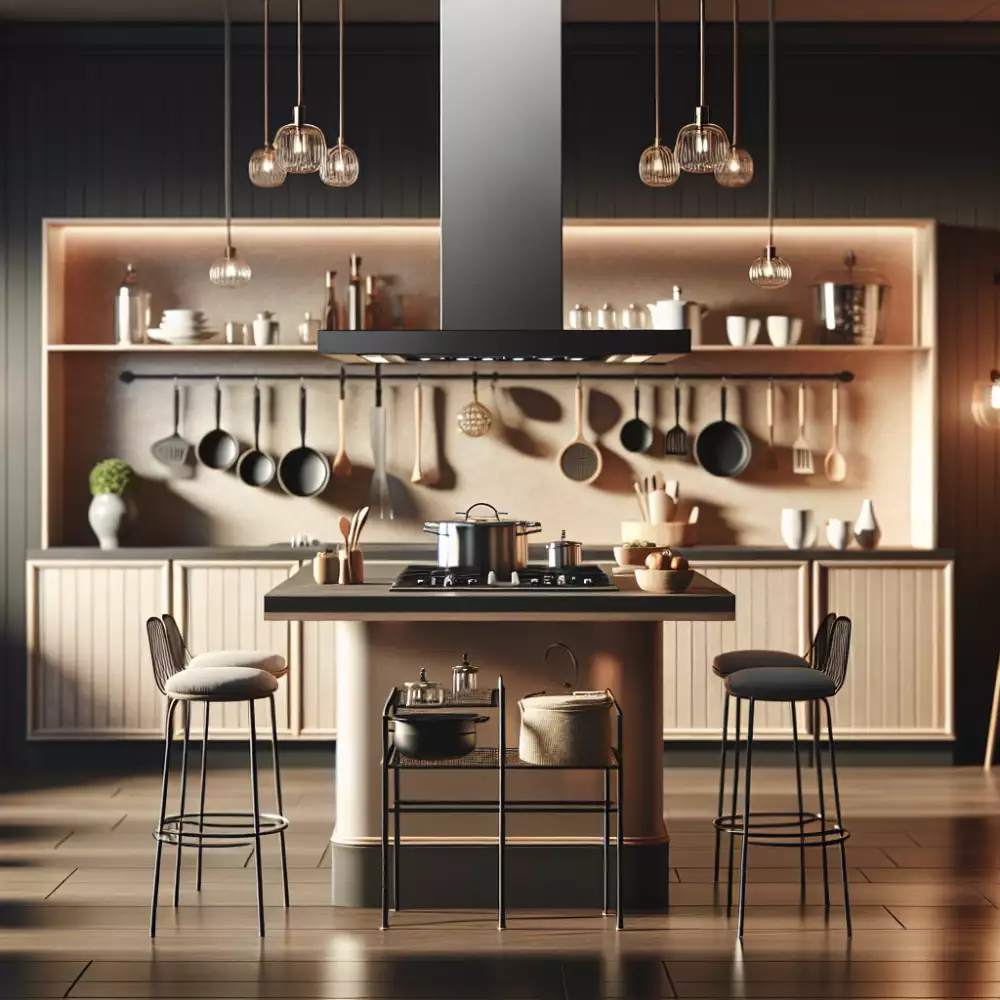 kuchyňský ostrůvek s varnou deskou