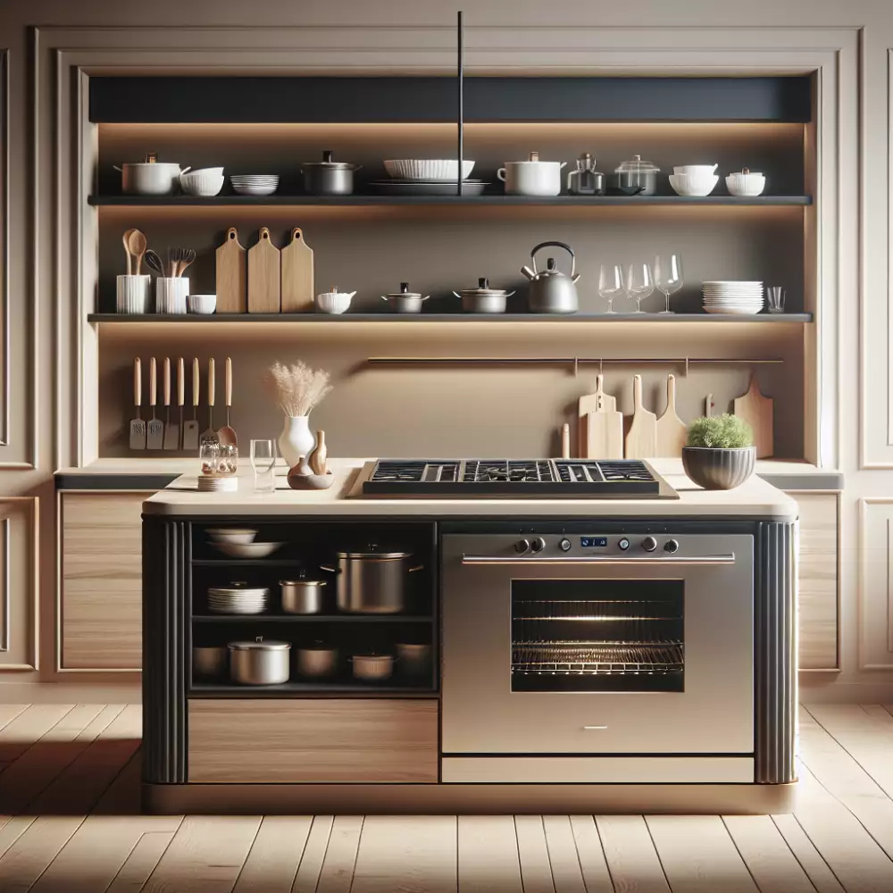 kuchyňský ostrůvek s varnou deskou