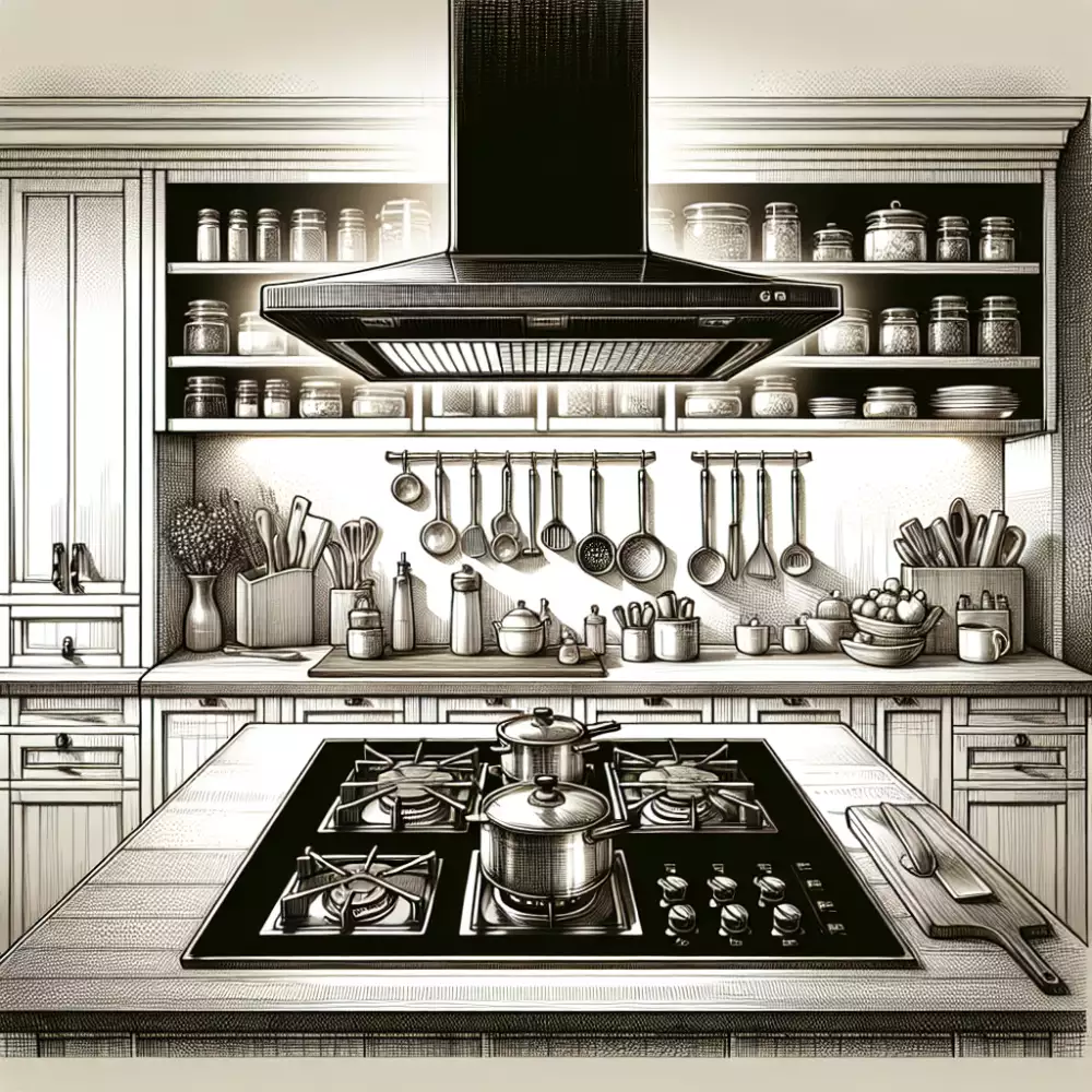 kuchyňský ostrůvek s varnou deskou